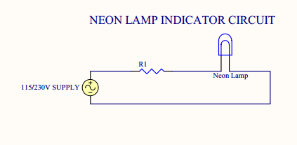 neon lamp indicator circuit